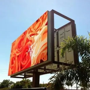 Outdoor Waterproof Iron Cabinet P10 Full Color Large Commercial Advertising LED Display